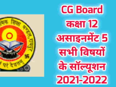 CG Board Assignment 5 Class 12 Hindi solution 2021-2022