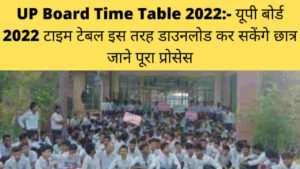 UP Board Time Table 2022