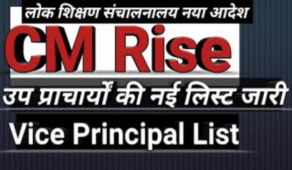 CM rise school principal list