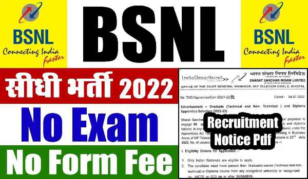 MP BSNL Recruitment 2022