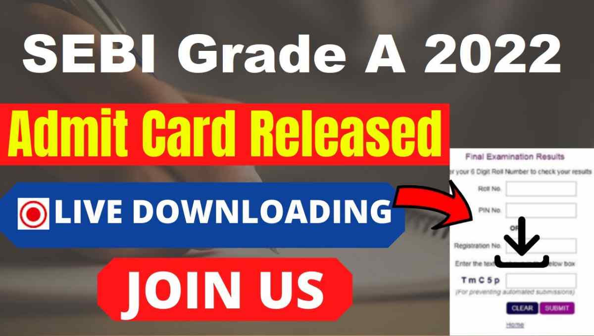SEBI Grade A Admit Card 2022 Kab Aayega
