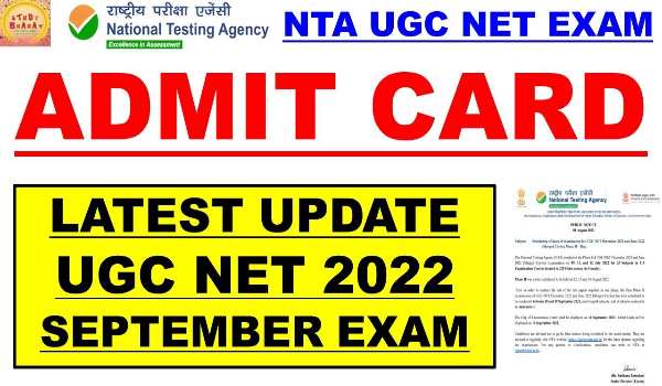 NTA UGC Net 2022 admit card 