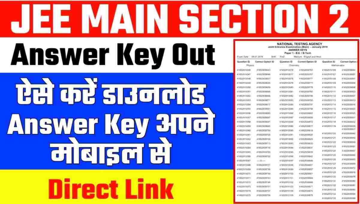 JEE Mains 2022 Answer Key Download