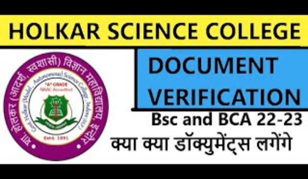 Holkar Science college Online admission 2022 last date