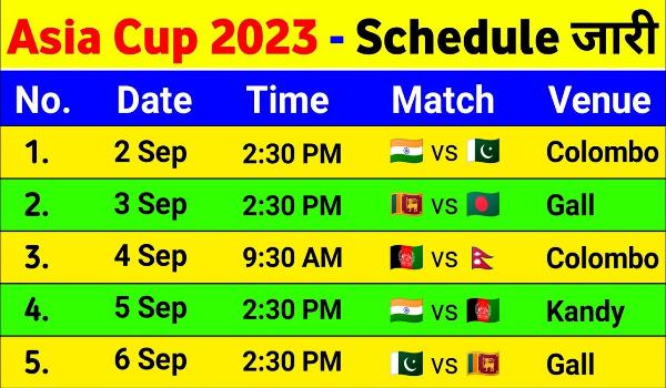 Women Asia Cup Schedule