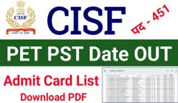 CISF Driver Admit Card 