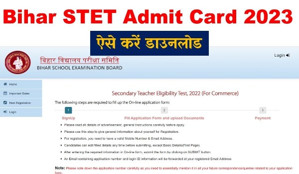 Bihar STET Admit Card PDF Download
