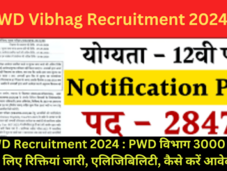 PWD Recruitment 2024